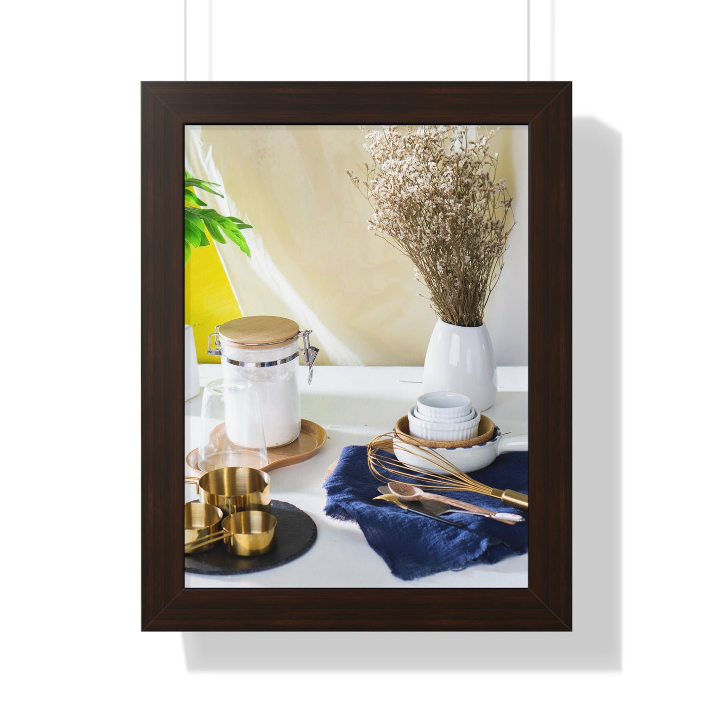 Modern Kitchen Setting Framed Vertical Poster