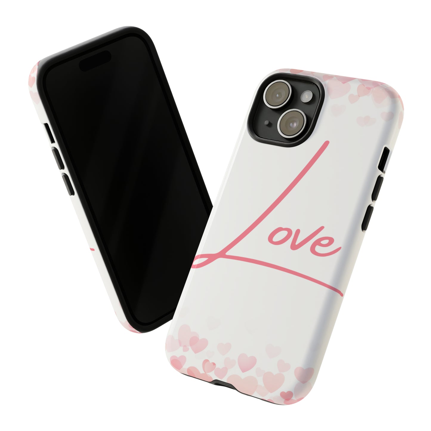 Love and Hearts Phone Case, Samsung Galaxy, iPhone 15, 14, 13 pro max case, iPhone Tough Phone Case, Popular Phone Cover, Everyday Phone Cases, Tough Case