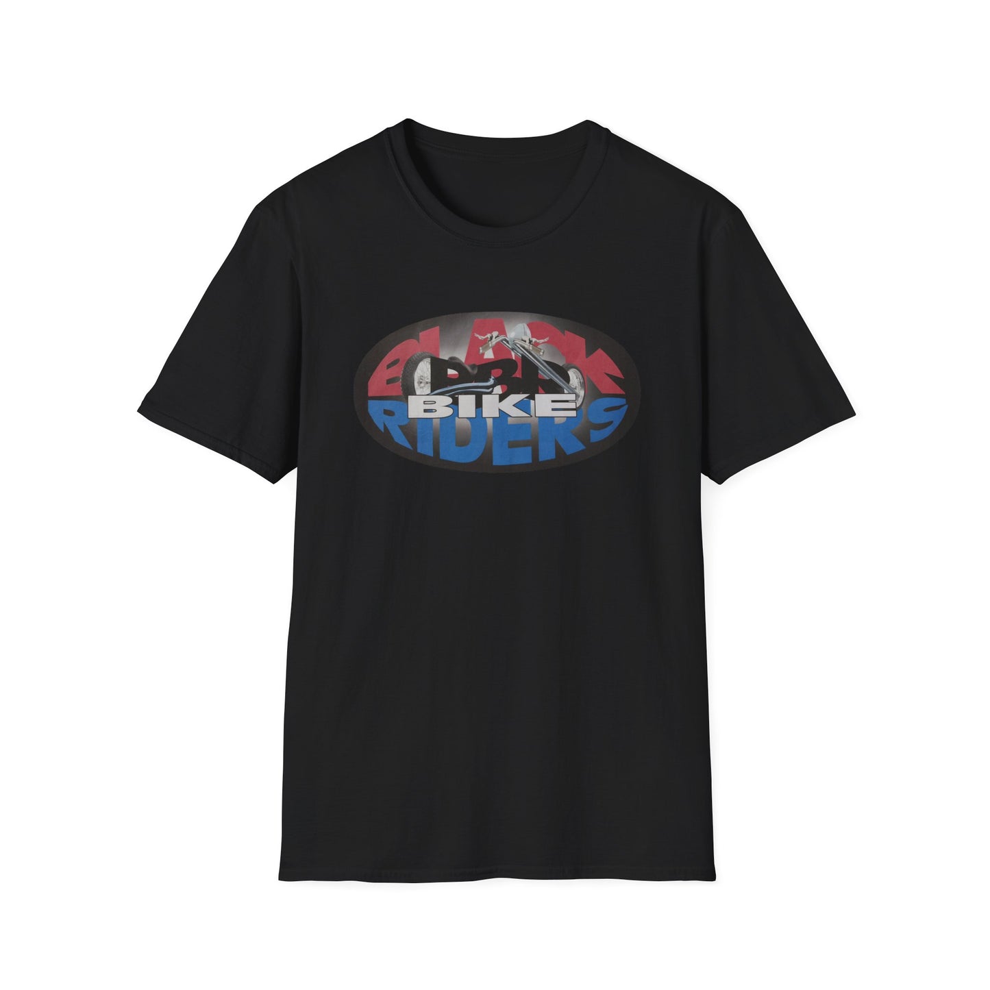 Black Bike Rider Unisex Softstyle T-Shirt