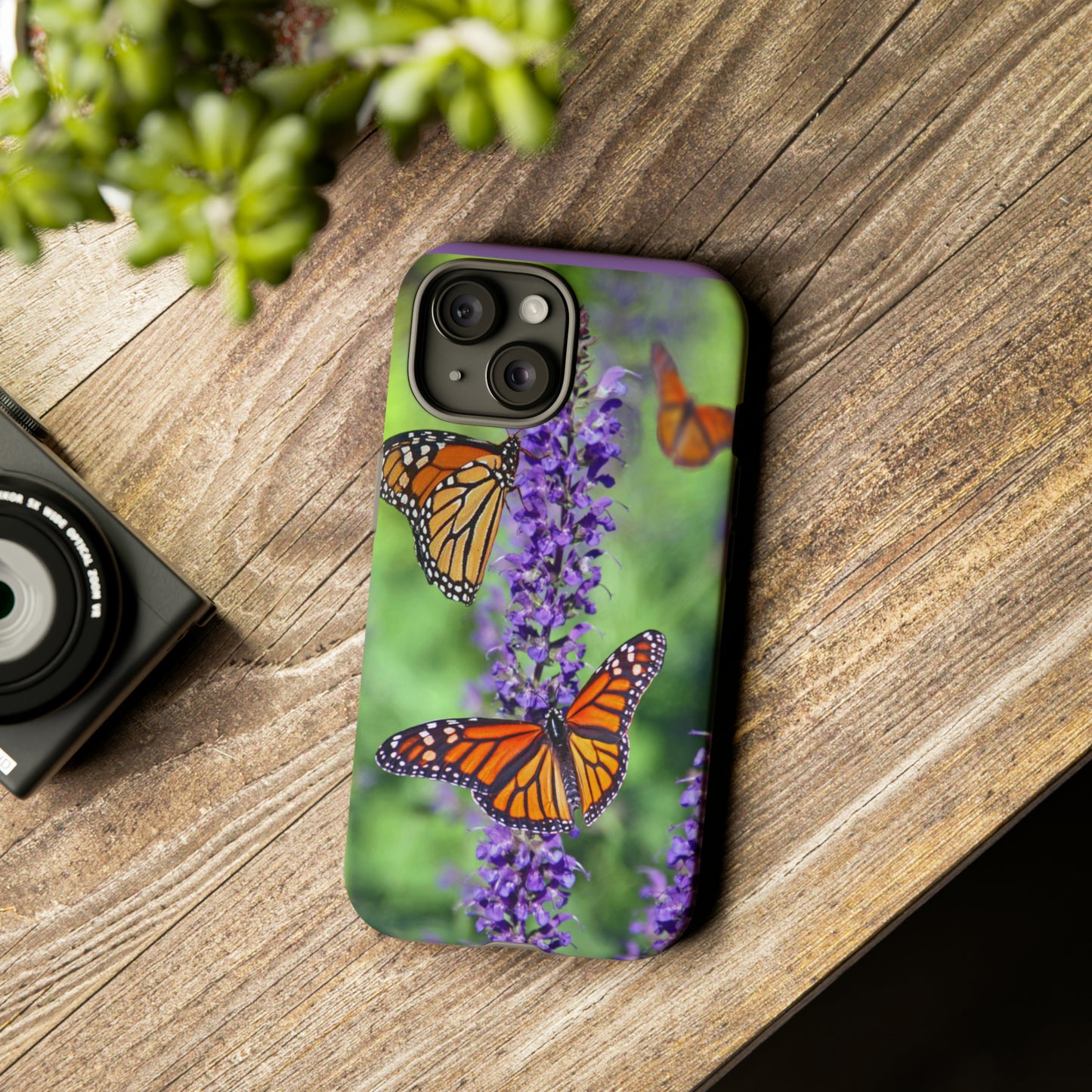 Beautiful Butterfly w/Green Background Phone Case, Samsung Galaxy, iPhone 15, 14, 13 pro max case, iPhone Tough Phone Case, Popular Phone Cover, Everyday Phone Cases, Tough Case