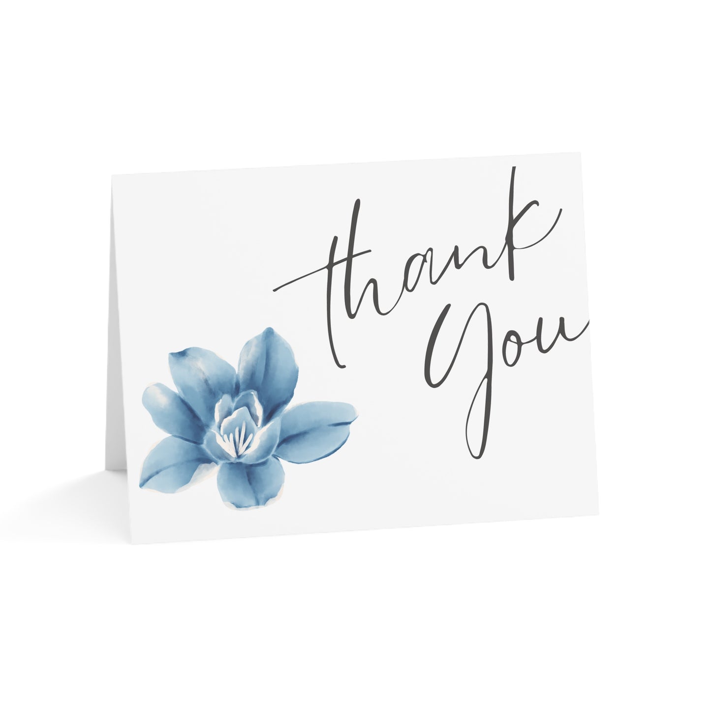 Blue Floral Thank You Greeting Cards (1, 10, 30, and pcs) Paper Products