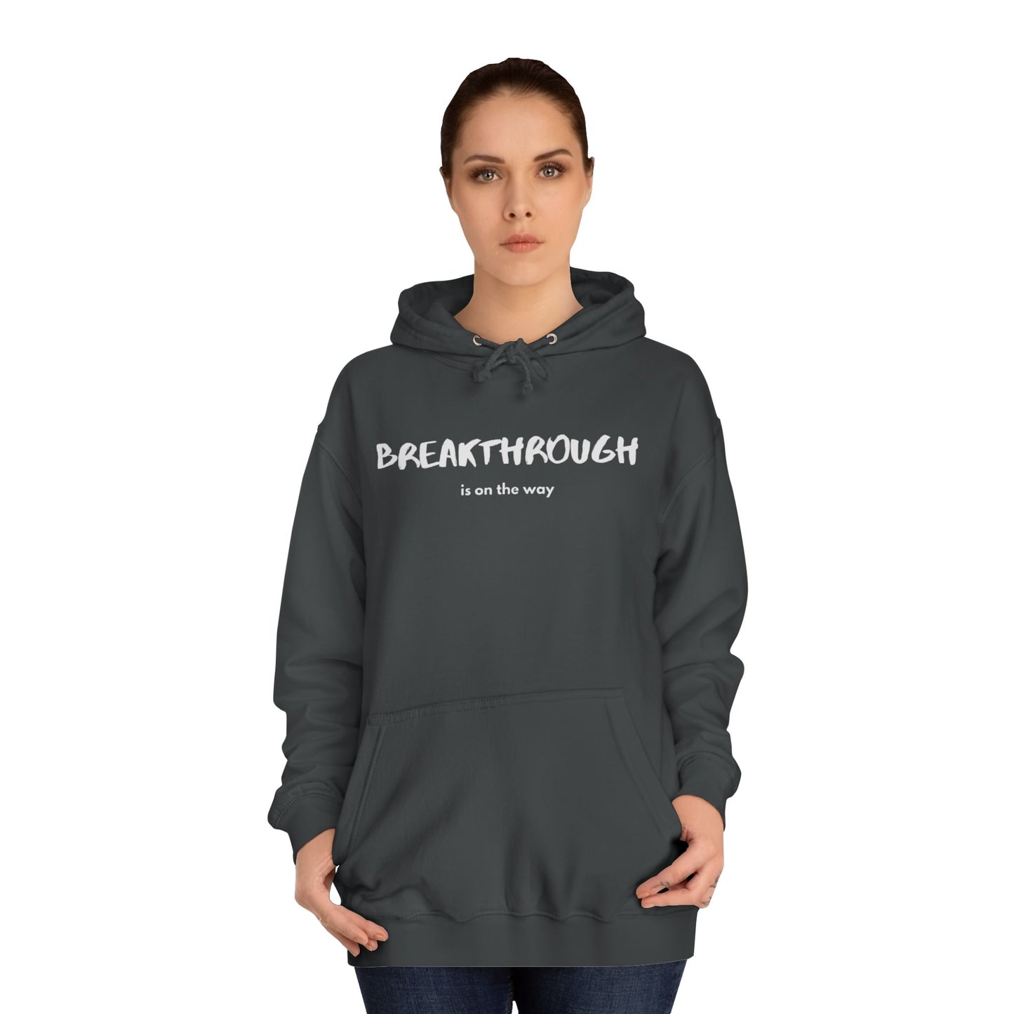 Breakthrough Unisex College Hoodie, Bible, Church, Inspirational, Commitment Hoodie