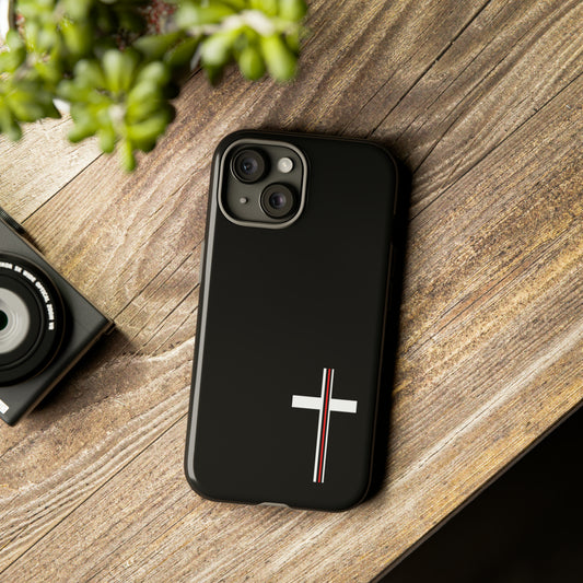 Cross + Blood Phone Case, Samsung, iPhone 15, 14, 13 pro max case, iPhone Tough Phone Case, Popular Phone Cover, Everyday Phone Cases, Tough Case