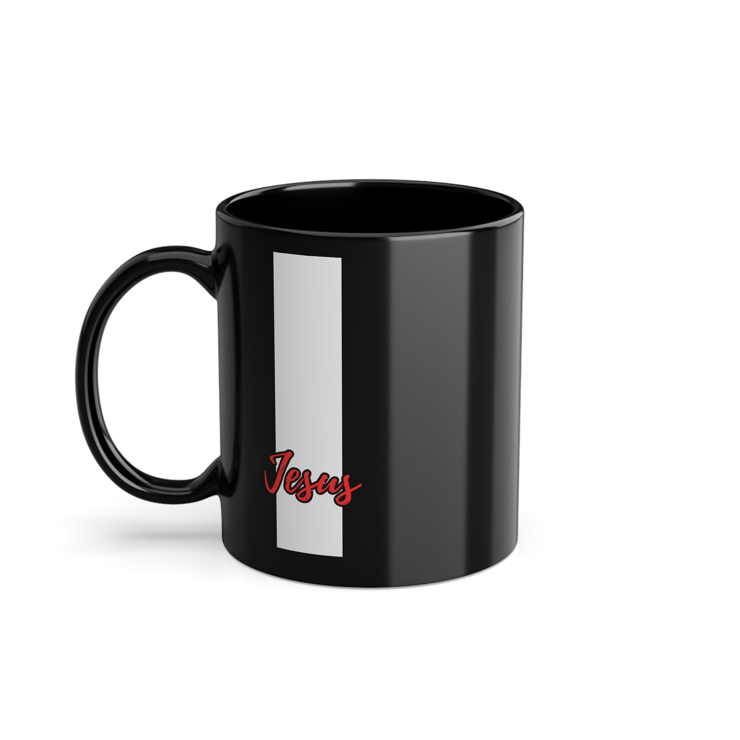 JESUS Racing Stripe Mug, 11oz, Positive, Church, Inspiration, Gift, Coffee Mug, Christian Mug, Special Occassion Mug