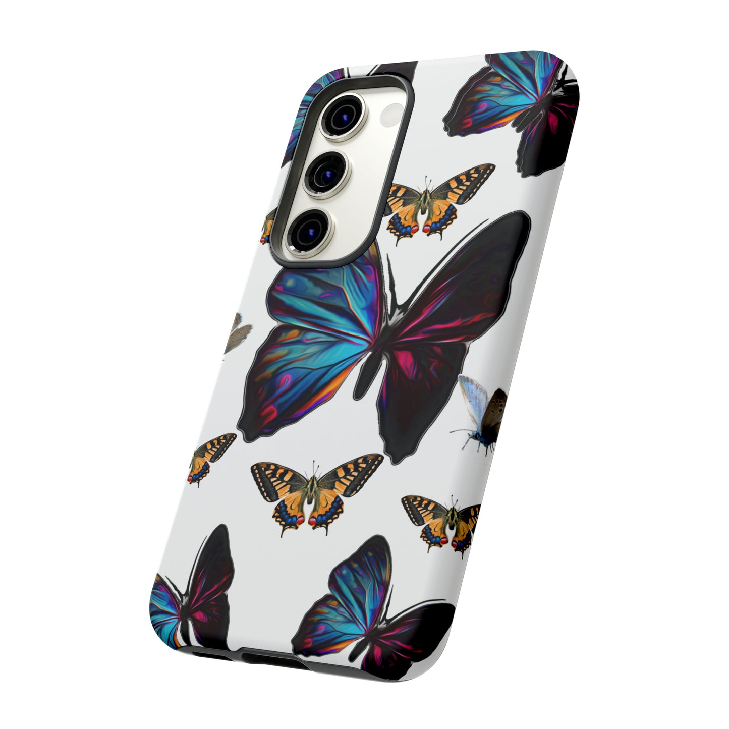 Beautiful Butterfly Phone Case/White Background, Samsung Galaxy, iPhone 15, 14, 13 pro max case, iPhone Tough Phone Case, Popular Phone Cover, Everyday Phone Cases, Tough Case