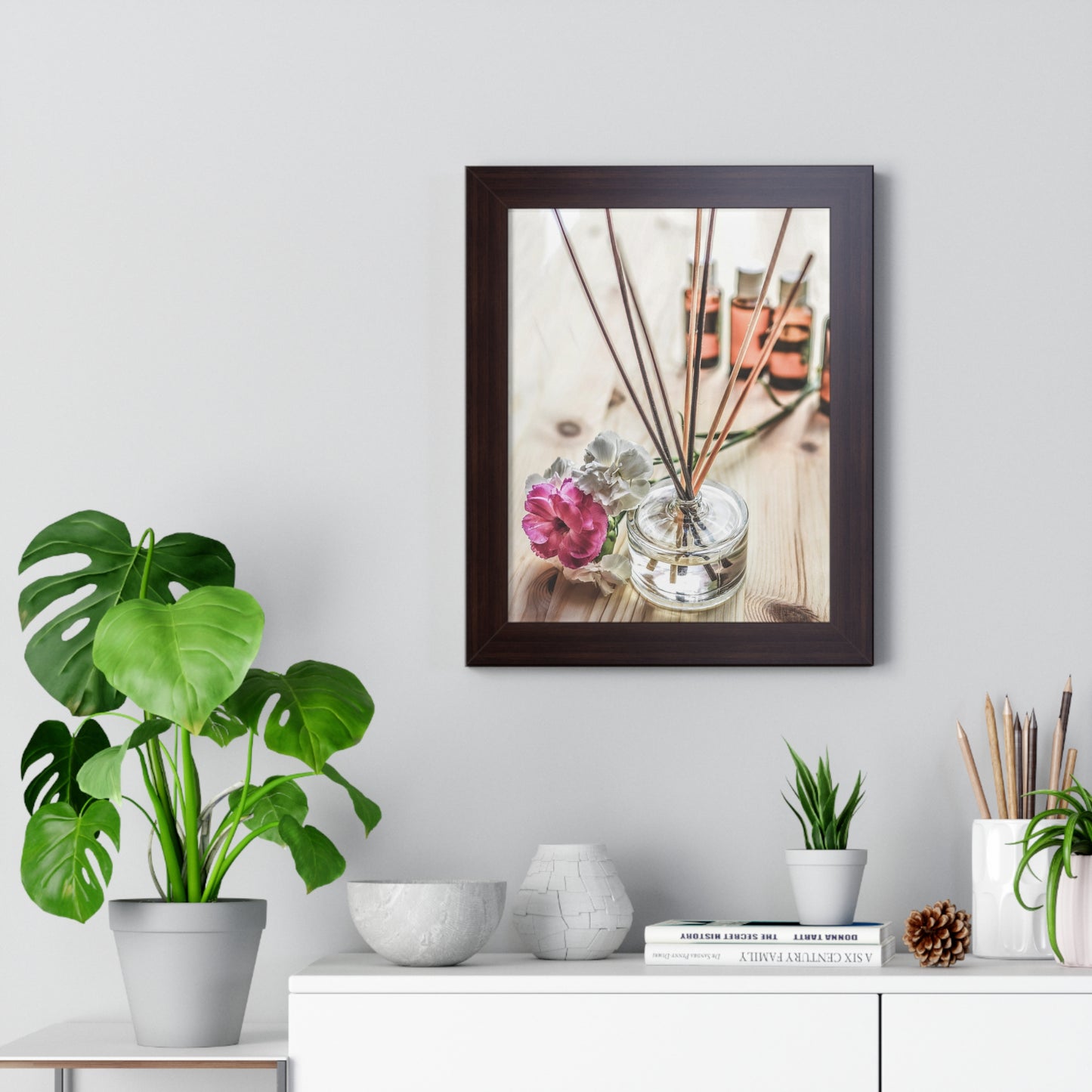 Diffuser+ Rose Wall Art Framed Vertical Poster