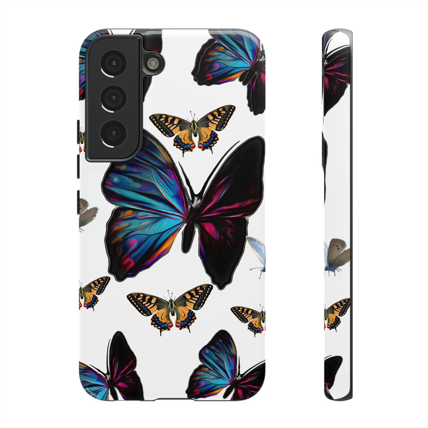 Beautiful Butterfly Phone Case/White Background, Samsung Galaxy, iPhone 15, 14, 13 pro max case, iPhone Tough Phone Case, Popular Phone Cover, Everyday Phone Cases, Tough Case