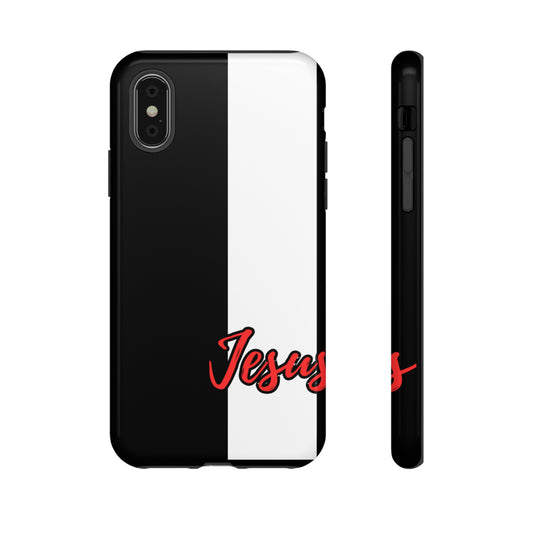 Jesus + Racing Stripe Phone Case, Samsung, iPhone 15, 14, 13 pro max case, iPhone Tough Phone Case, Popular Phone Cover, Everyday Phone Cases