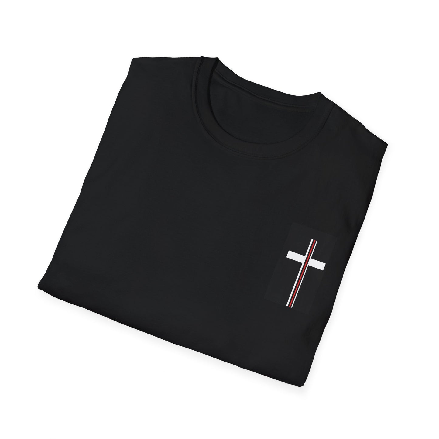 Cross + Blood Unisex Softstyle T-Shirt Ministry Accessories Christian Wear