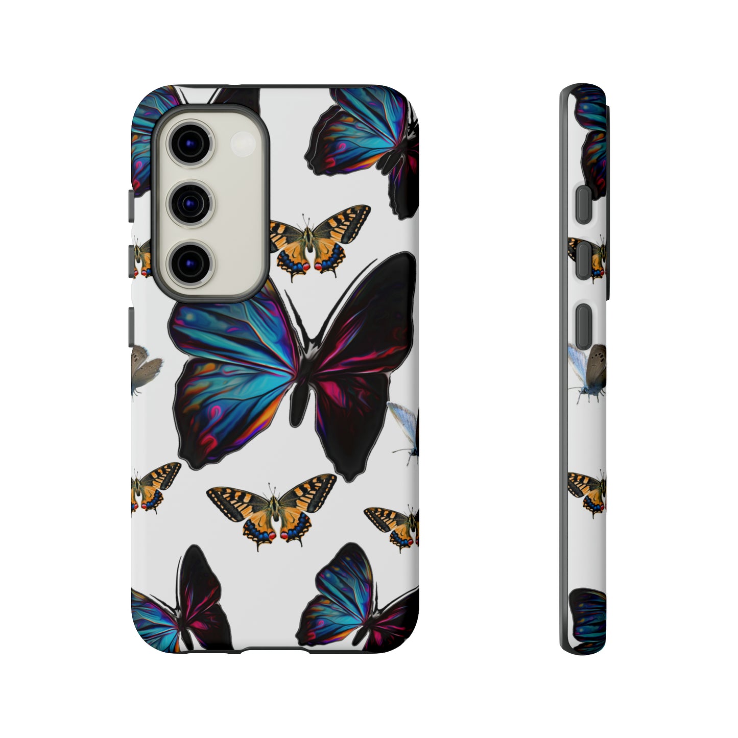 Beautiful Butterfly Phone Case/White Background, Samsung Galaxy, iPhone 15, 14, 13 pro max case, iPhone Tough Phone Case, Popular Phone Cover, Everyday Phone Cases, Tough Case