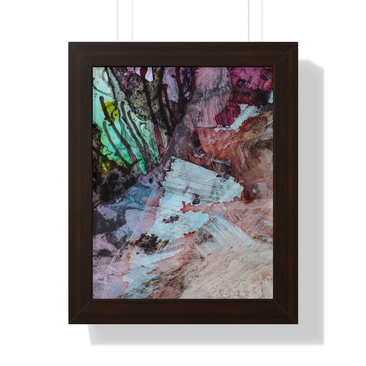Underwater Seascape Abstract Multi-Colored Art Framed Vertical Poster