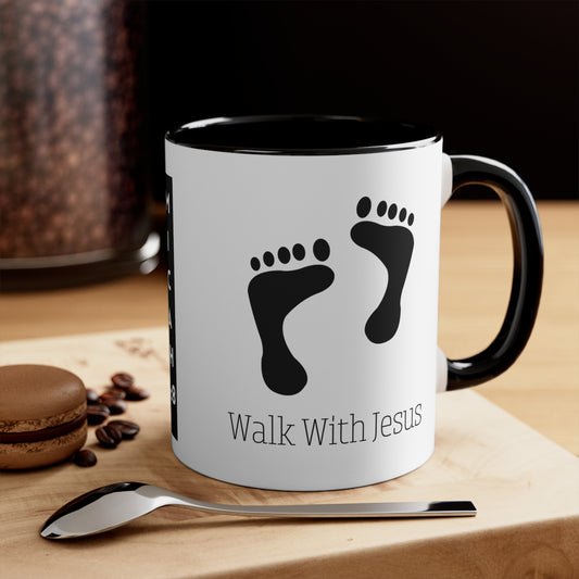 Walk With Jesus Mug, Micah 5:9, Positive, Church, Inspiration, Gift, Coffee Mug, Christian Mug, Special Occassion Mug, Bible Verse