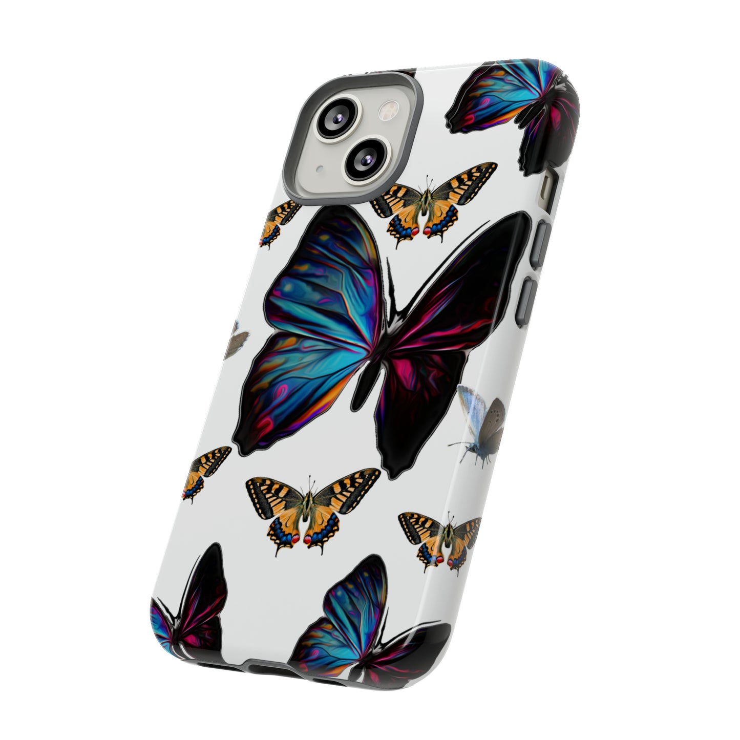 Beautiful Butterfly Phone Case/White Background, Samsung Galaxy, iPhone 15, 14, 13 pro max case, iPhone Tough Phone Case, Popular Phone Cover, Everyday Phone Cases, Tough Case