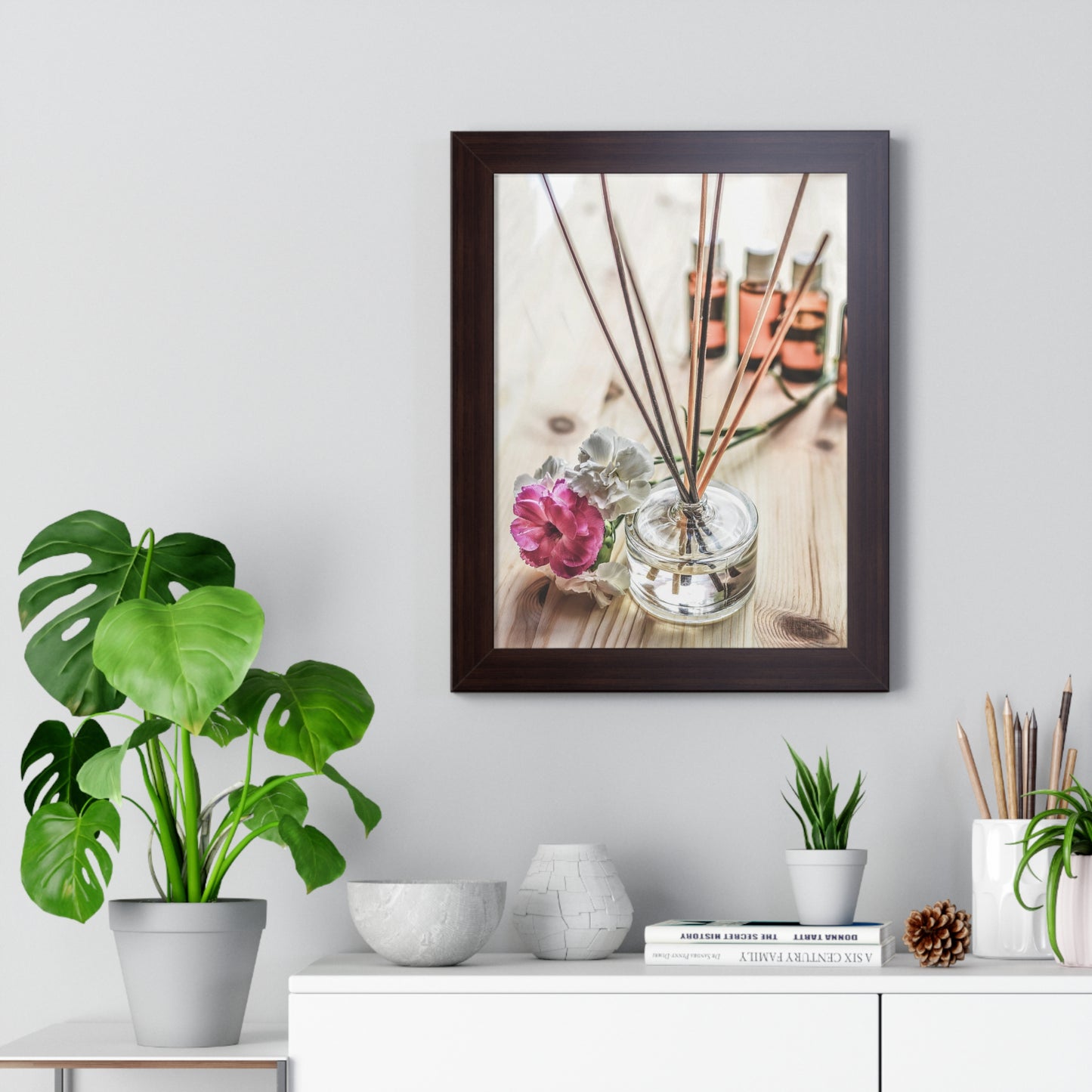 Diffuser+ Rose Wall Art Framed Vertical Poster