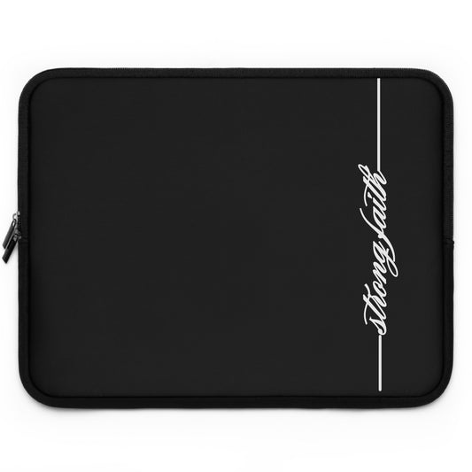 Strong Faith - Christian Laptop Sleeve, Positive, Inspiration, Gift, Special Occassion Gift, For Work