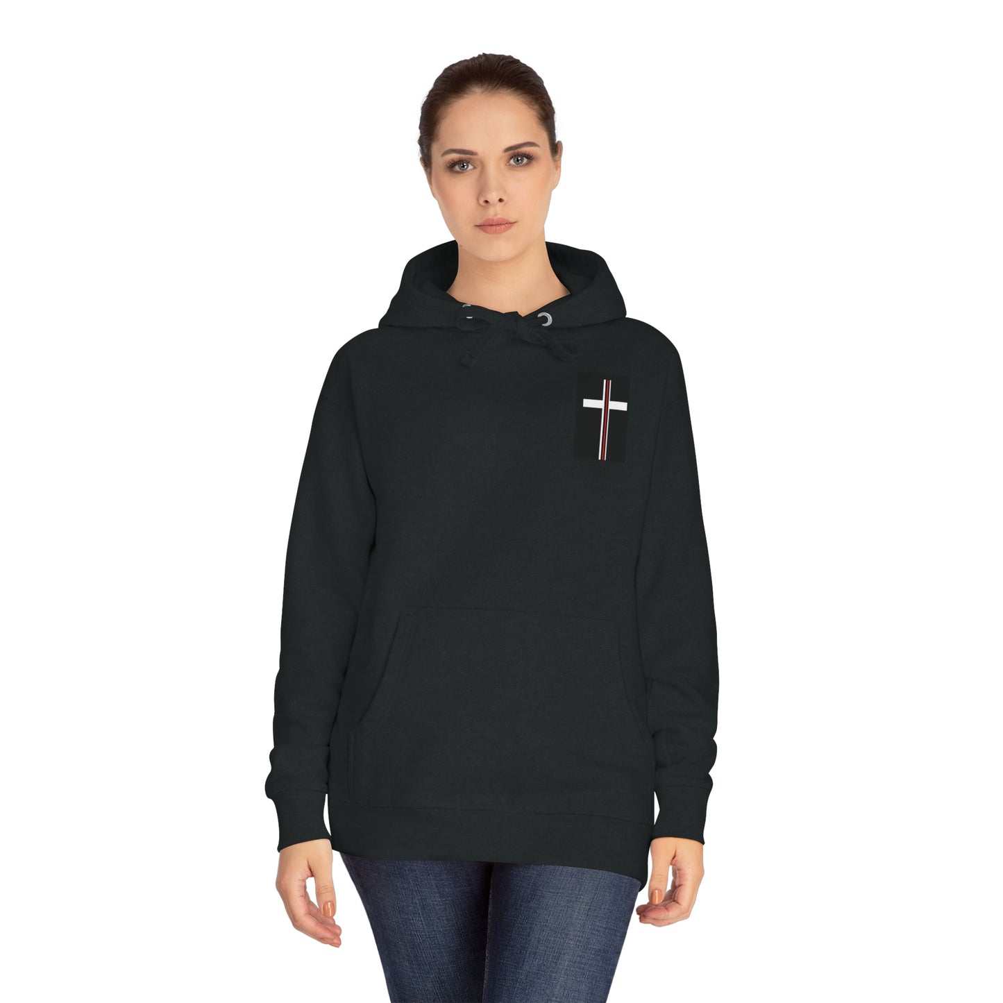 Cross + Blood Unisex Black Fleece Hoodie