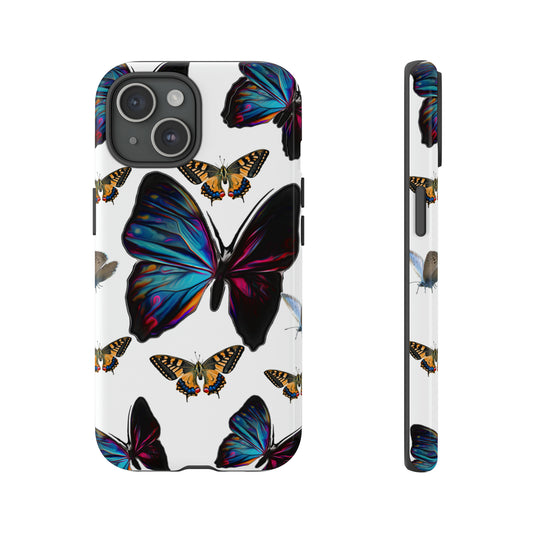 Beautiful Butterfly Phone Case/White Background, Samsung Galaxy, iPhone 15, 14, 13 pro max case, iPhone Tough Phone Case, Popular Phone Cover, Everyday Phone Cases, Tough Case