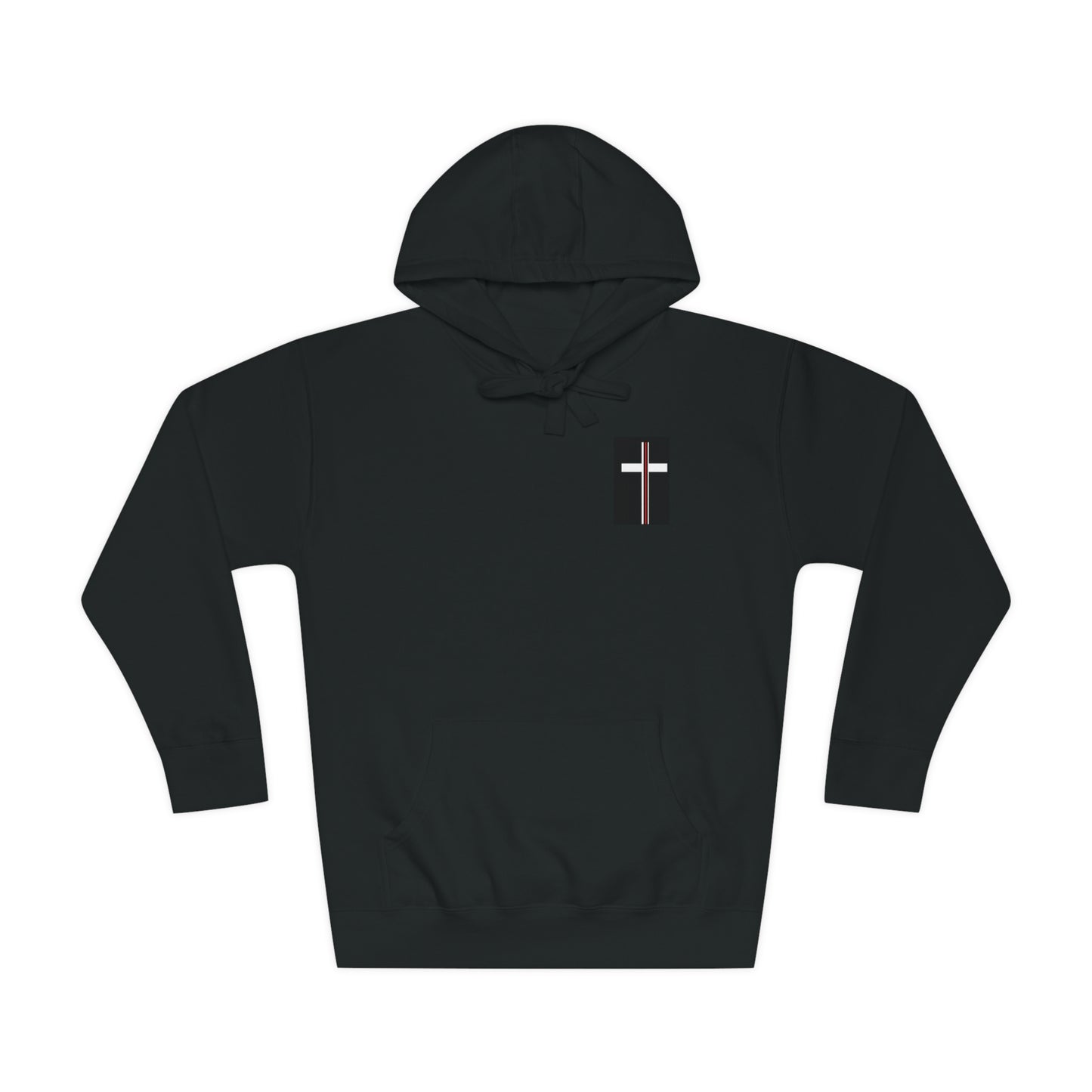 Cross + Blood Unisex Black Fleece Hoodie