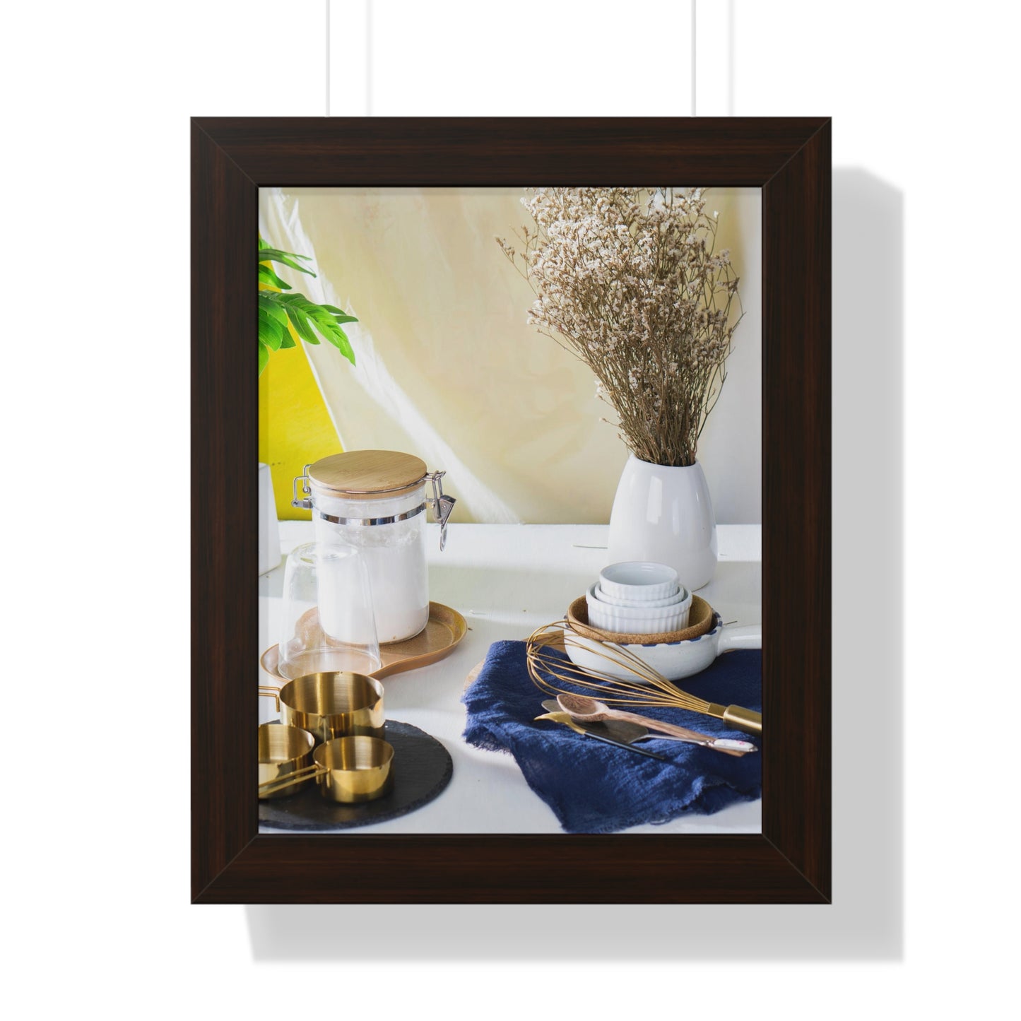 Modern Kitchen Setting Framed Vertical Poster