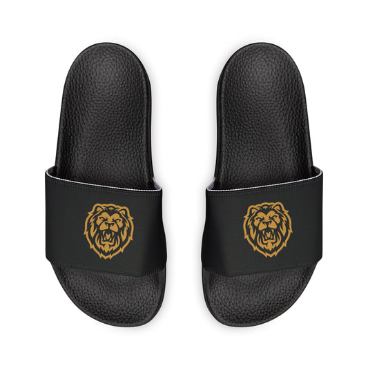 Lion of Judah Mens Slides, Black, Gift, Beach Inspiration