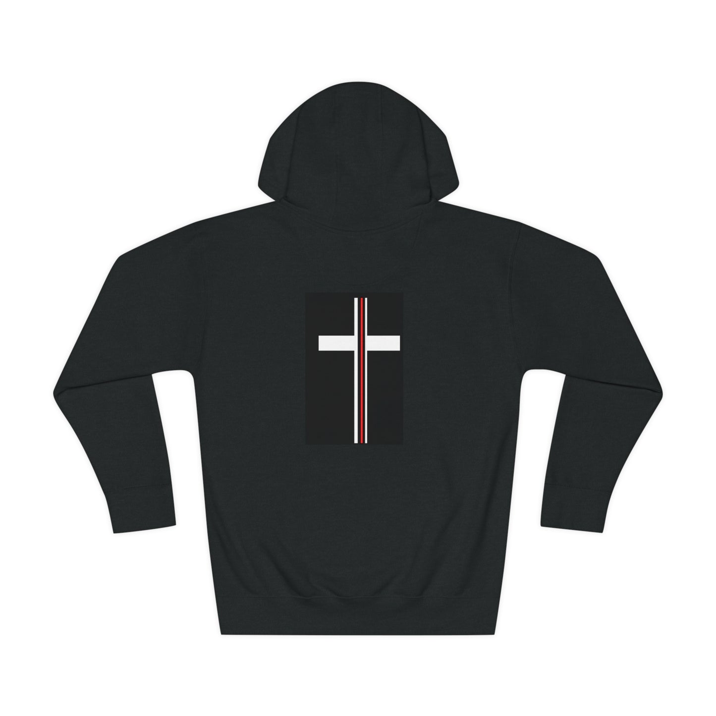 Cross + Blood Unisex Black Fleece Hoodie