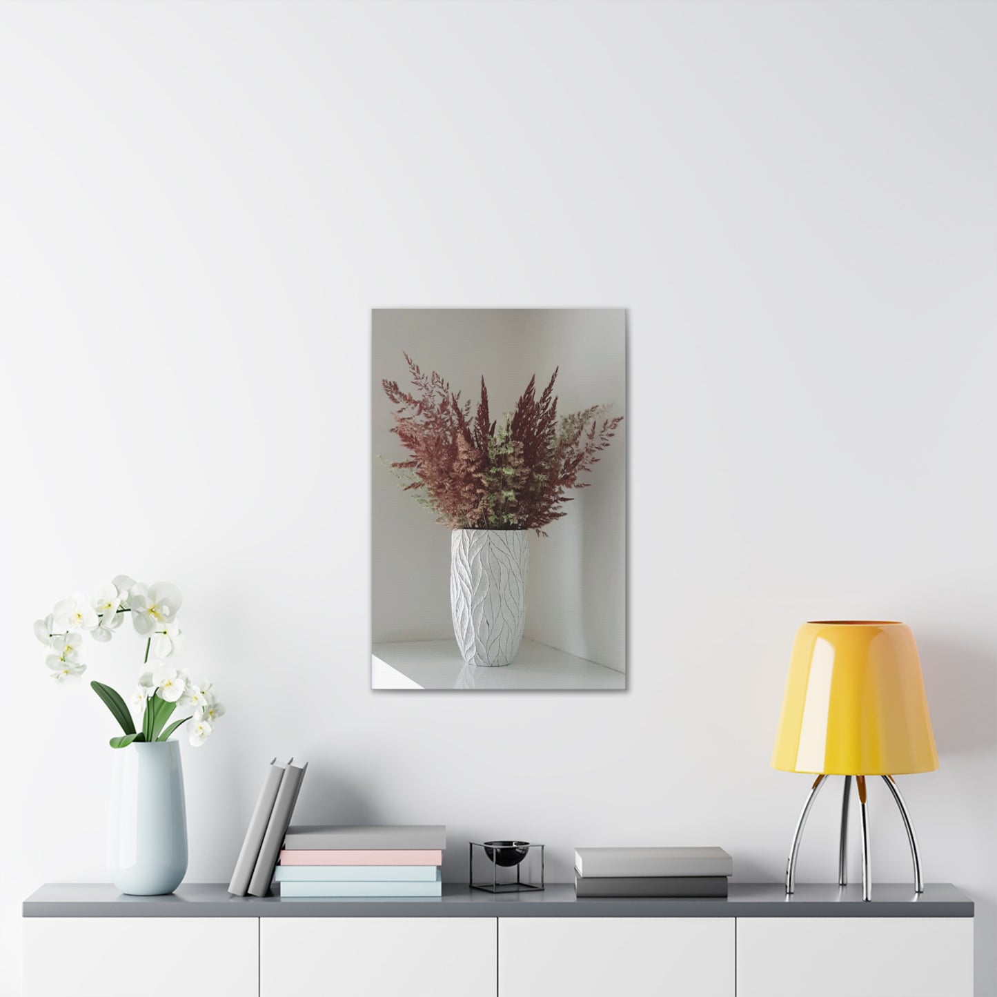 Floral Canvas Stretched, 0.75",Framed Vertical Poster, Canvas Wall Art Set Abstract Floral Botanical Prints Minimalist Modern Art Boho Wall Decor