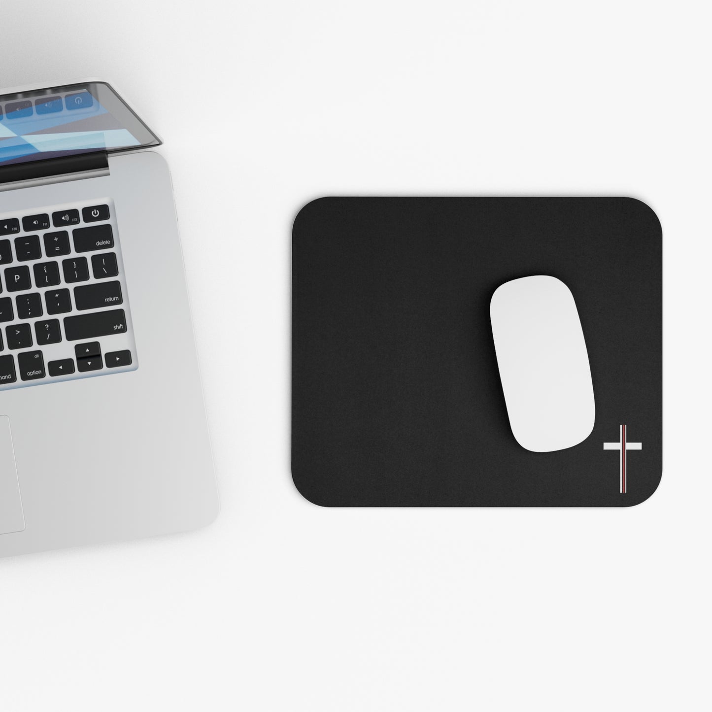 Cross + Blood Mouse Pad (Rectangle)