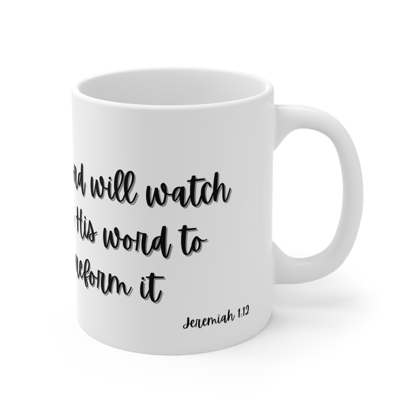 The Lord Will Watch Over His Word Mug, 11oz,  Jeremiah 1:12, Positive, Church, Inspiration, Gift, Coffee Mug, Christian Mug, Special Occassion Mug, Bible Mug