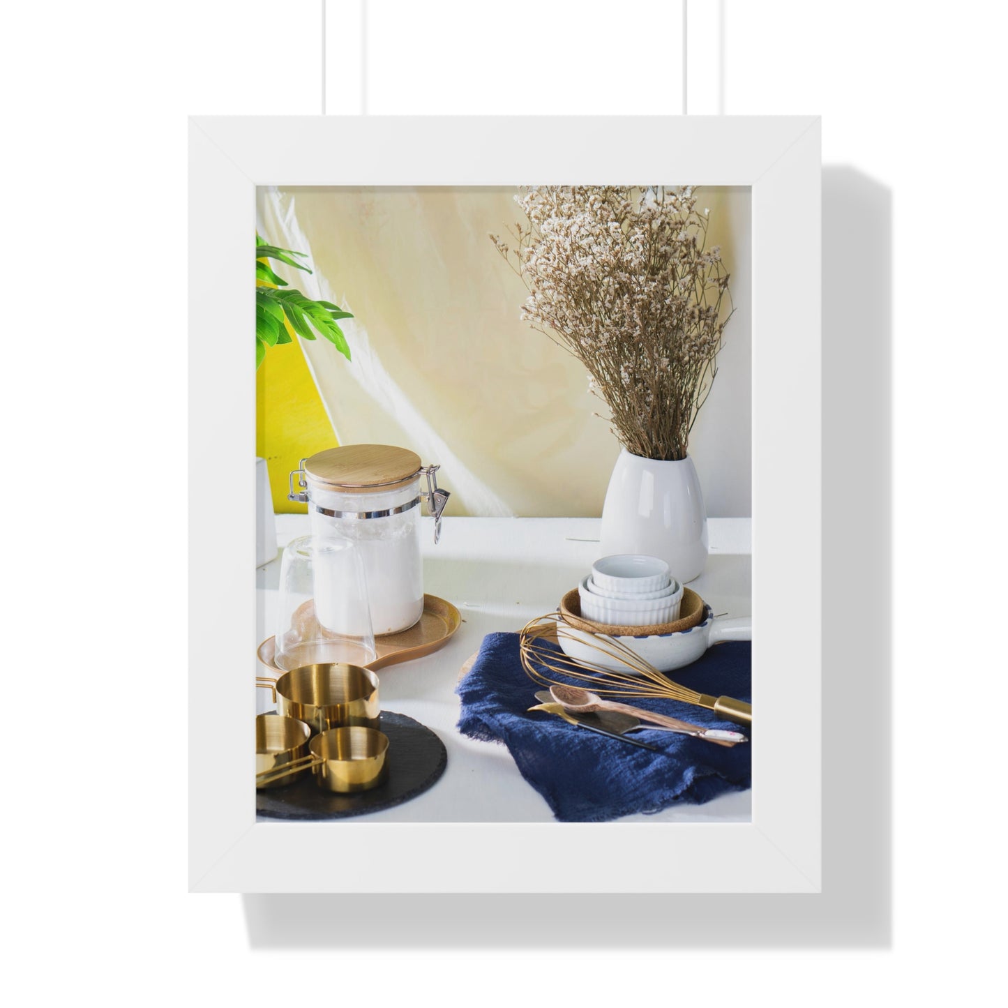 Modern Kitchen Setting Framed Vertical Poster