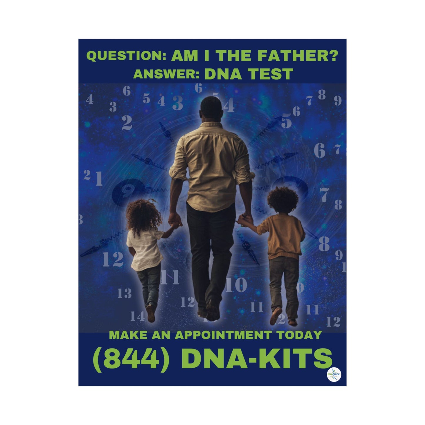 Custom DNA Test Announcement Poster - Am I The Father?