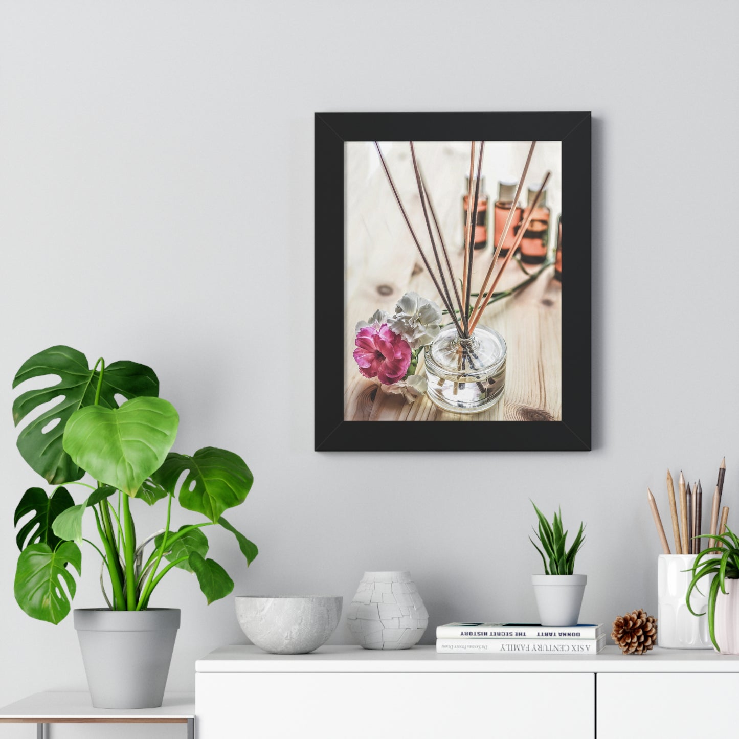 Diffuser+ Rose Wall Art Framed Vertical Poster