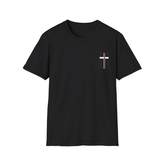 Cross + Blood Unisex Softstyle T-Shirt Ministry Accessories Christian Wear