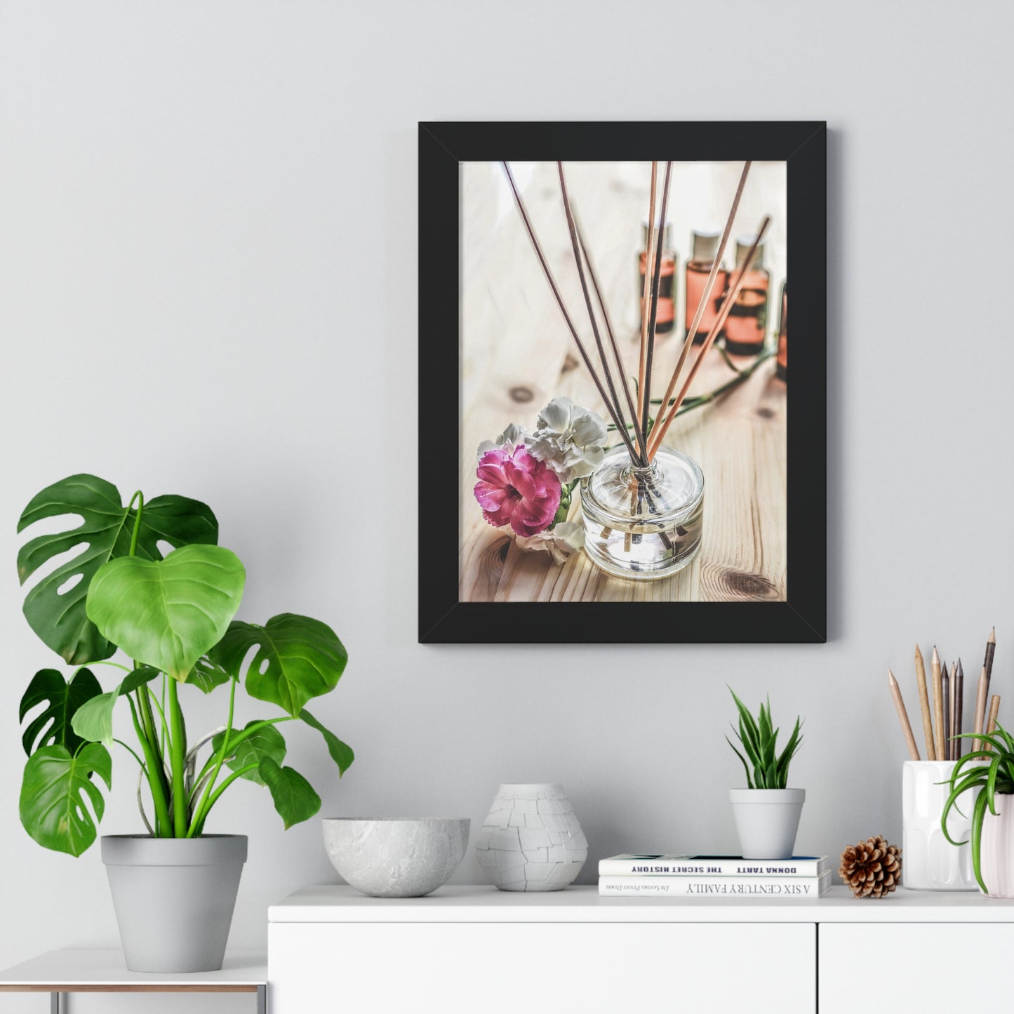 Diffuser+ Rose Wall Art Framed Vertical Poster