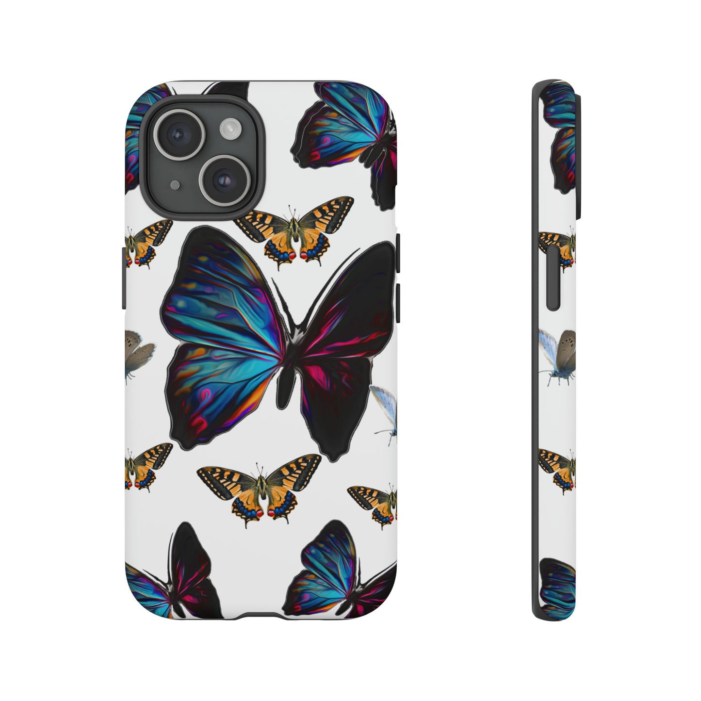 Beautiful Butterfly Phone Case/White Background, Samsung Galaxy, iPhone 15, 14, 13 pro max case, iPhone Tough Phone Case, Popular Phone Cover, Everyday Phone Cases, Tough Case