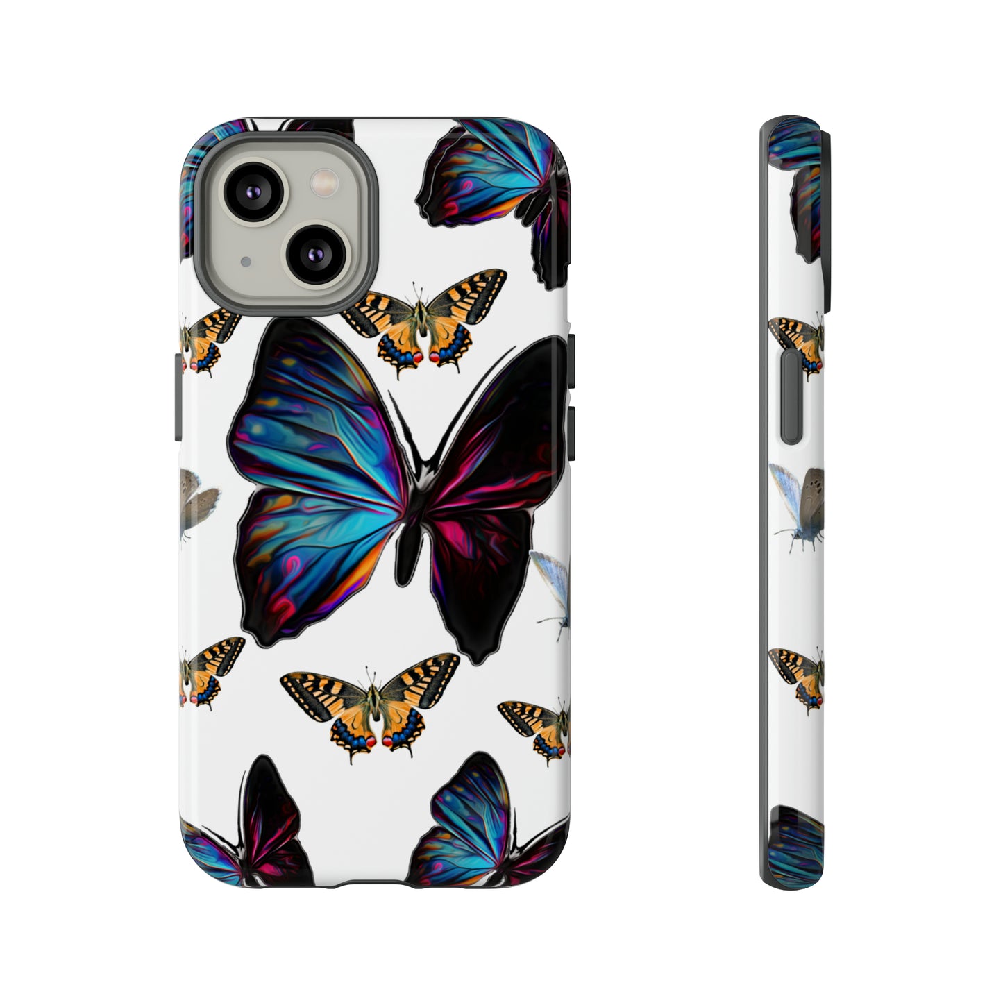 Beautiful Butterfly Phone Case/White Background, Samsung Galaxy, iPhone 15, 14, 13 pro max case, iPhone Tough Phone Case, Popular Phone Cover, Everyday Phone Cases, Tough Case