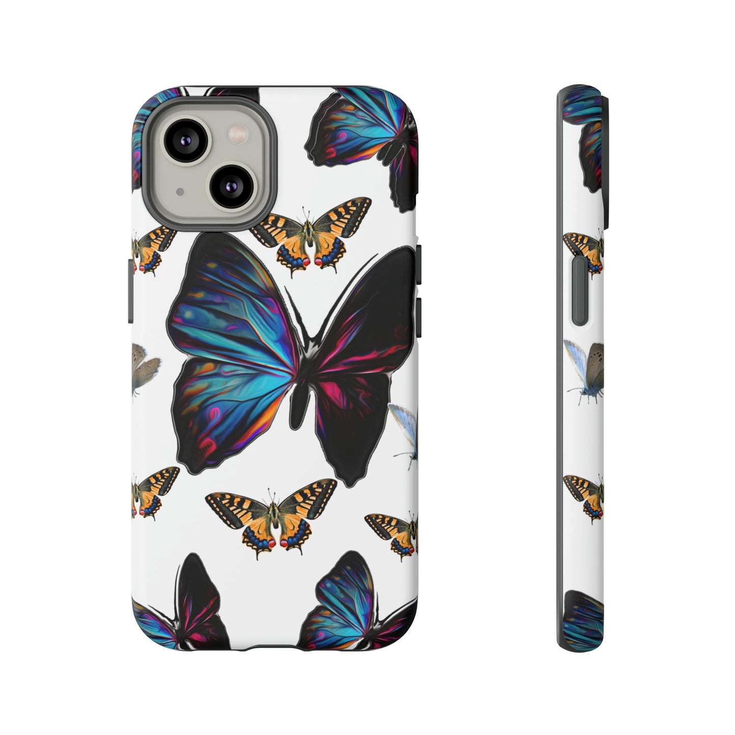 Beautiful Butterfly Phone Case/White Background, Samsung Galaxy, iPhone 15, 14, 13 pro max case, iPhone Tough Phone Case, Popular Phone Cover, Everyday Phone Cases, Tough Case