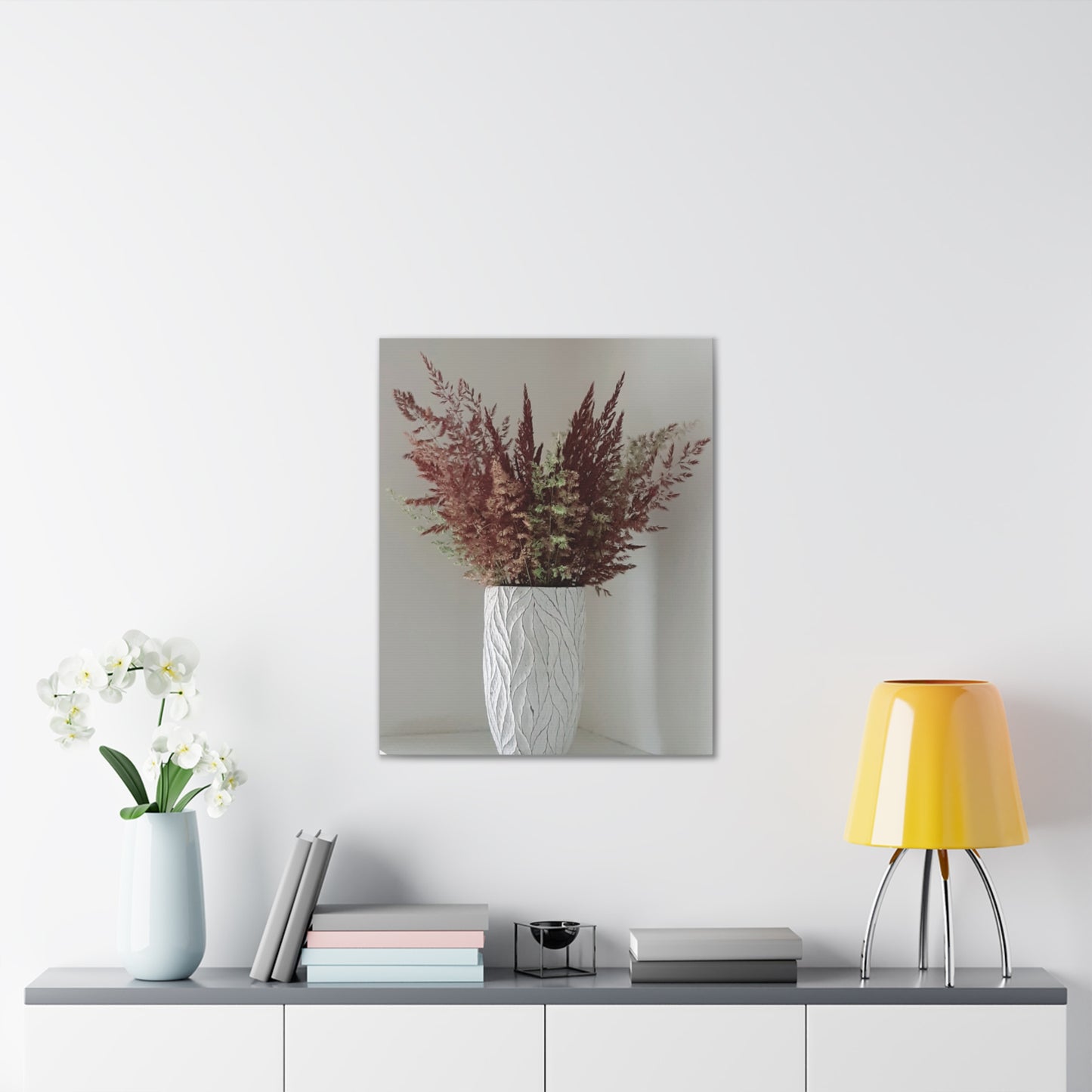 Floral Canvas Stretched, 0.75",Framed Vertical Poster, Canvas Wall Art Set Abstract Floral Botanical Prints Minimalist Modern Art Boho Wall Decor