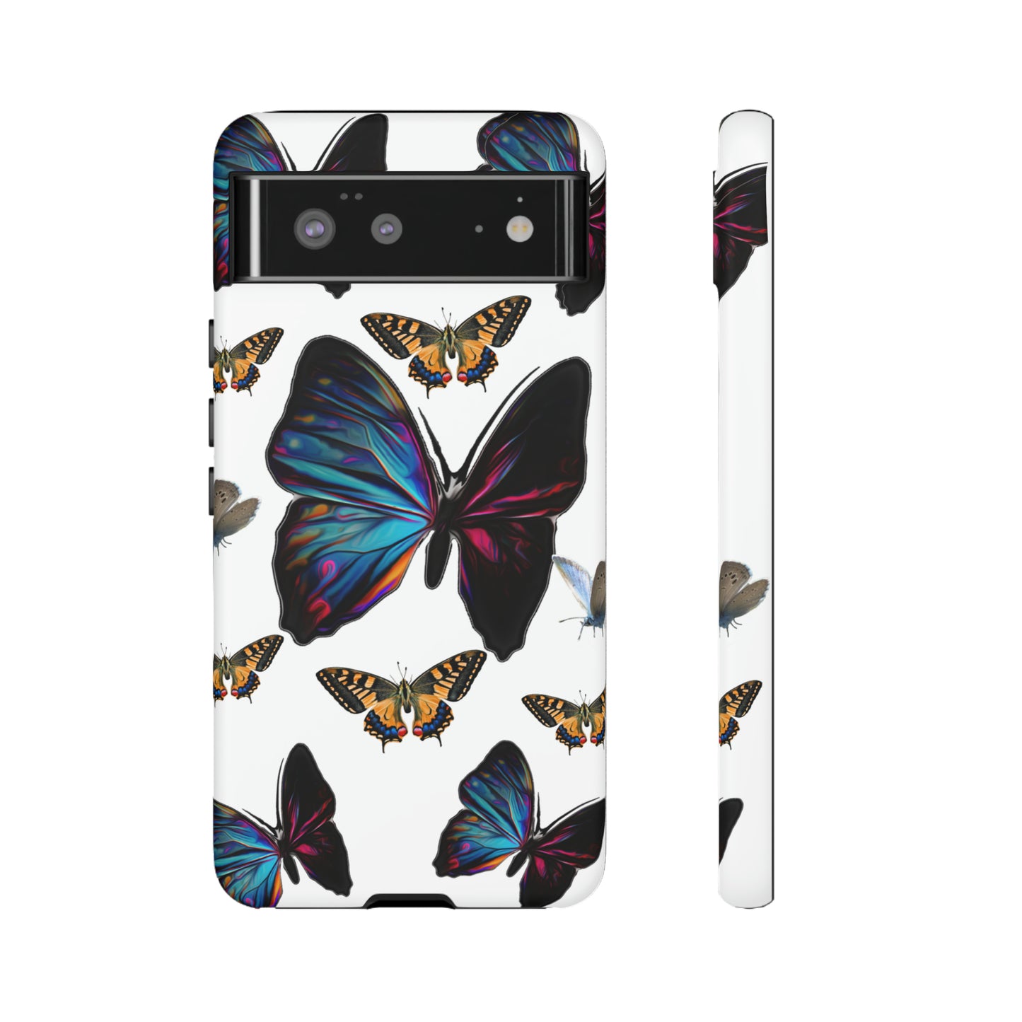 Beautiful Butterfly Phone Case/White Background, Samsung Galaxy, iPhone 15, 14, 13 pro max case, iPhone Tough Phone Case, Popular Phone Cover, Everyday Phone Cases, Tough Case