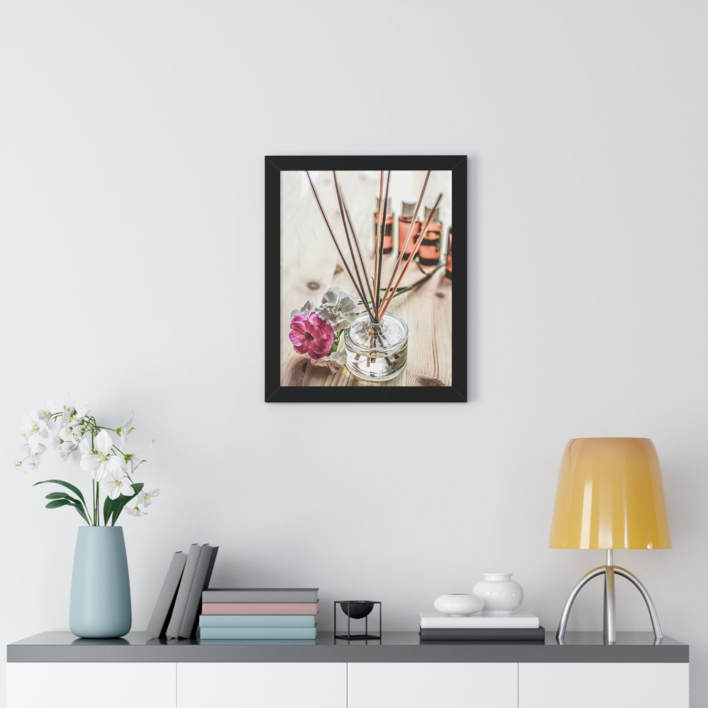 Diffuser+ Rose Wall Art Framed Vertical Poster