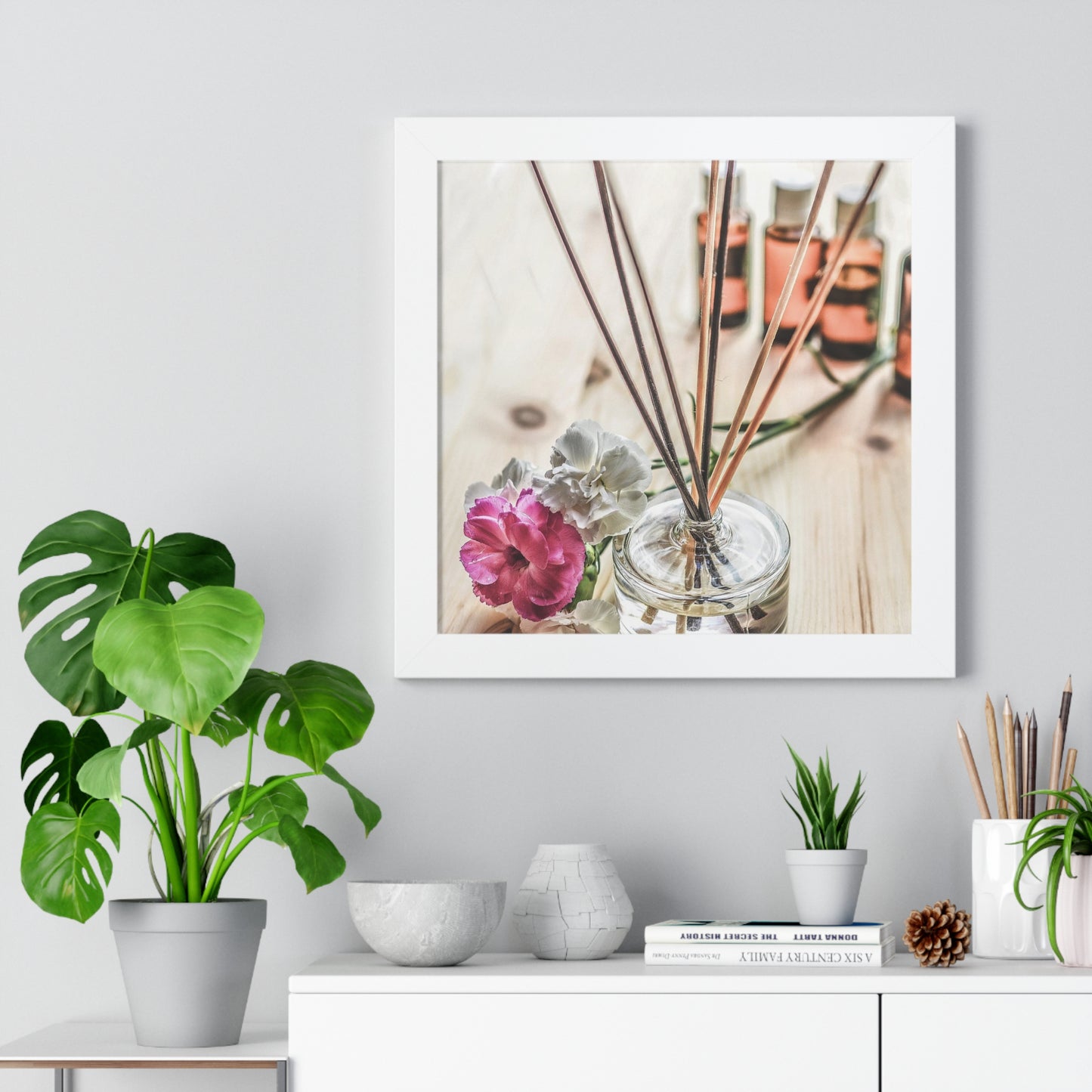 Diffuser+ Rose Wall Art Framed Vertical Poster