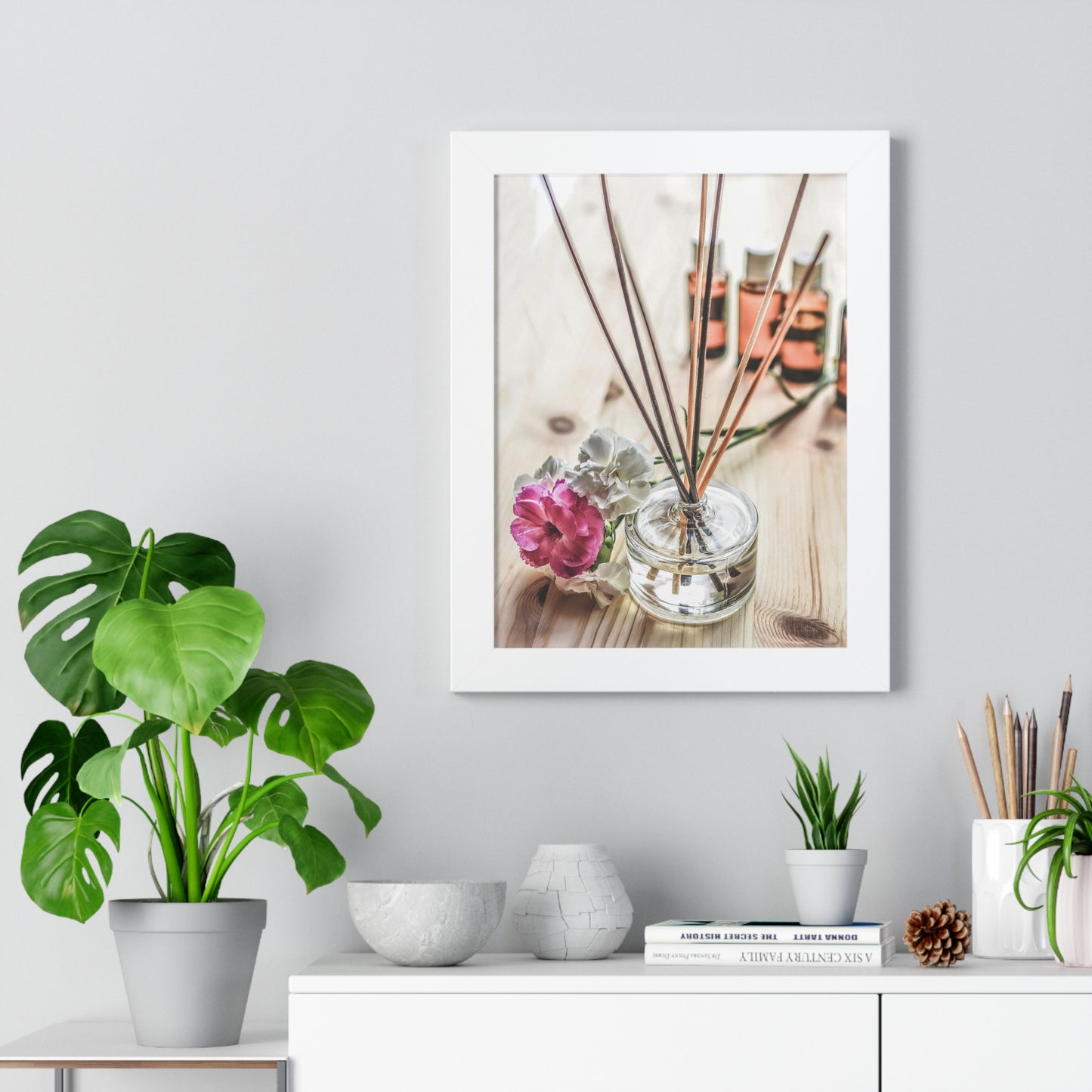 Diffuser+ Rose Wall Art Framed Vertical Poster