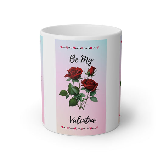 Valentine Rose Mug, 11oz, Positive, Valentine's Day, Inspiration, Gift, Coffee Mug, Special Occassion Mug