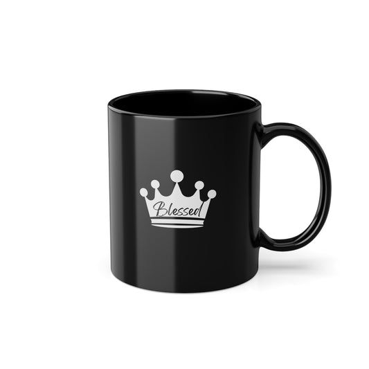 Crown Blessed  Mug, 11oz, Positive, Bible Verse, Inspiration, Gift, Coffee Mug, Christian Mug, Special Occassion Mug