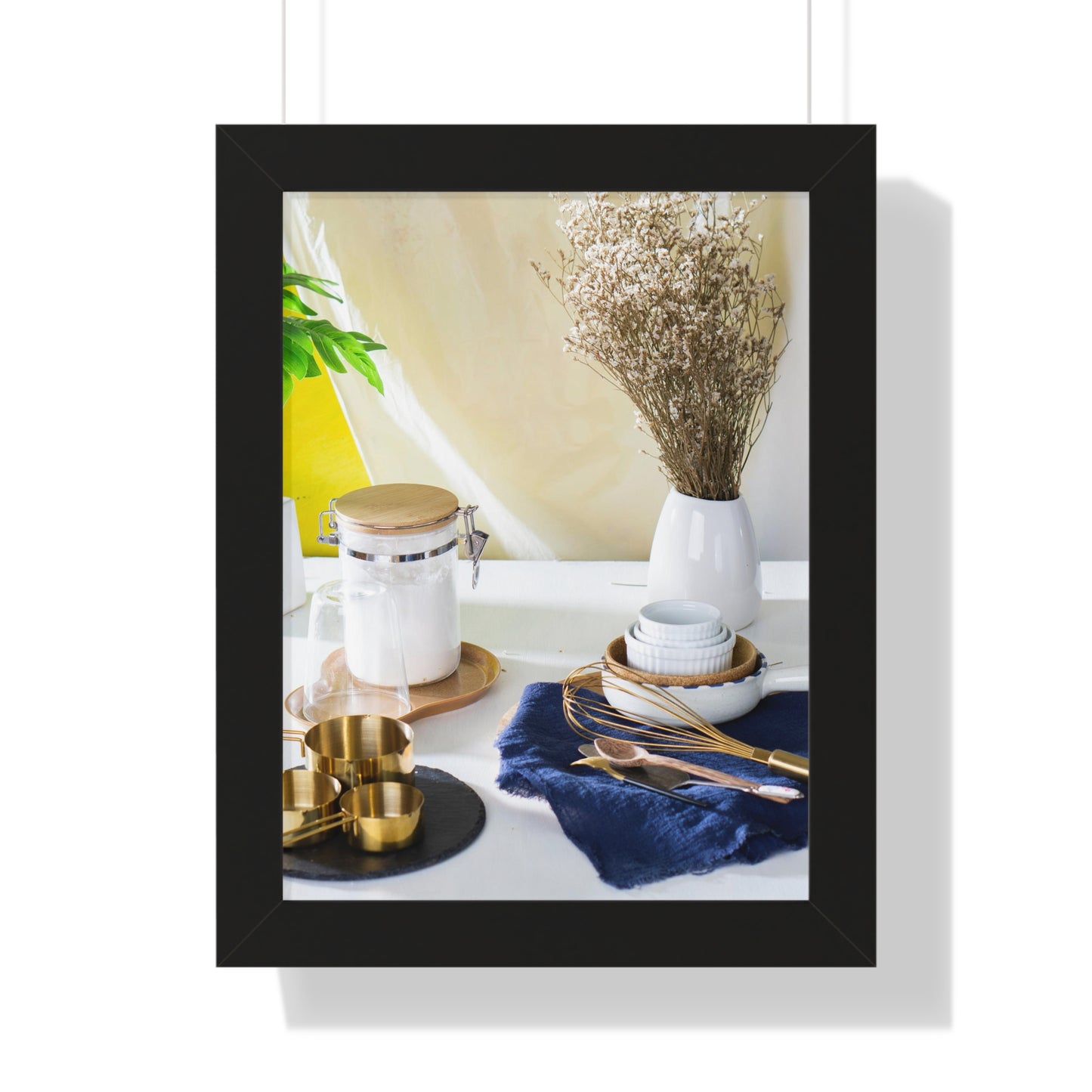 Modern Kitchen Setting Framed Vertical Poster