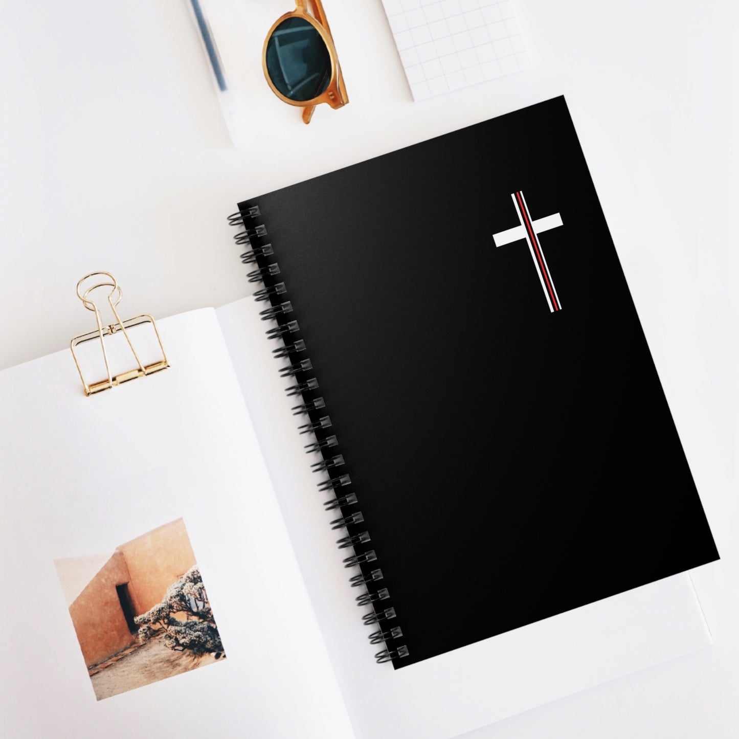 Cross + Blood Spiral Notebook - Ruled Line