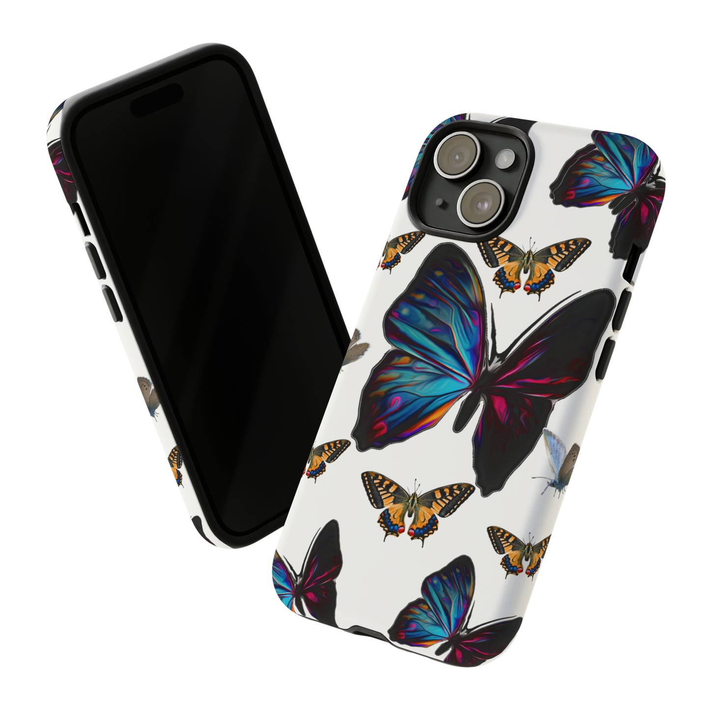 Beautiful Butterfly Phone Case/White Background, Samsung Galaxy, iPhone 15, 14, 13 pro max case, iPhone Tough Phone Case, Popular Phone Cover, Everyday Phone Cases, Tough Case