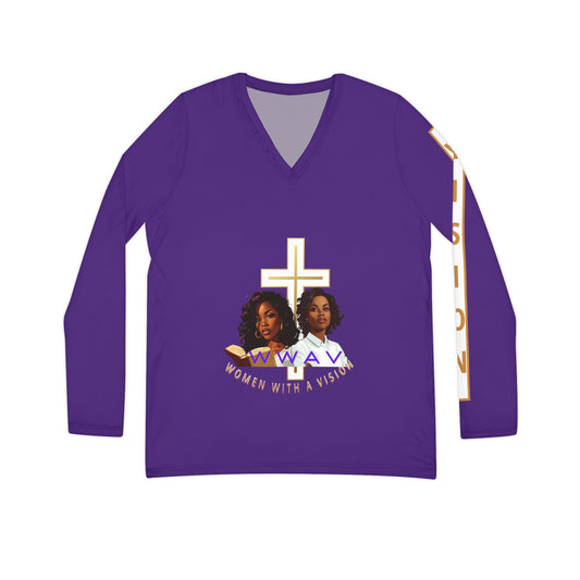 Vision V-Neck Long Sleeve Shirt for Women - 'Women with  a Vision'