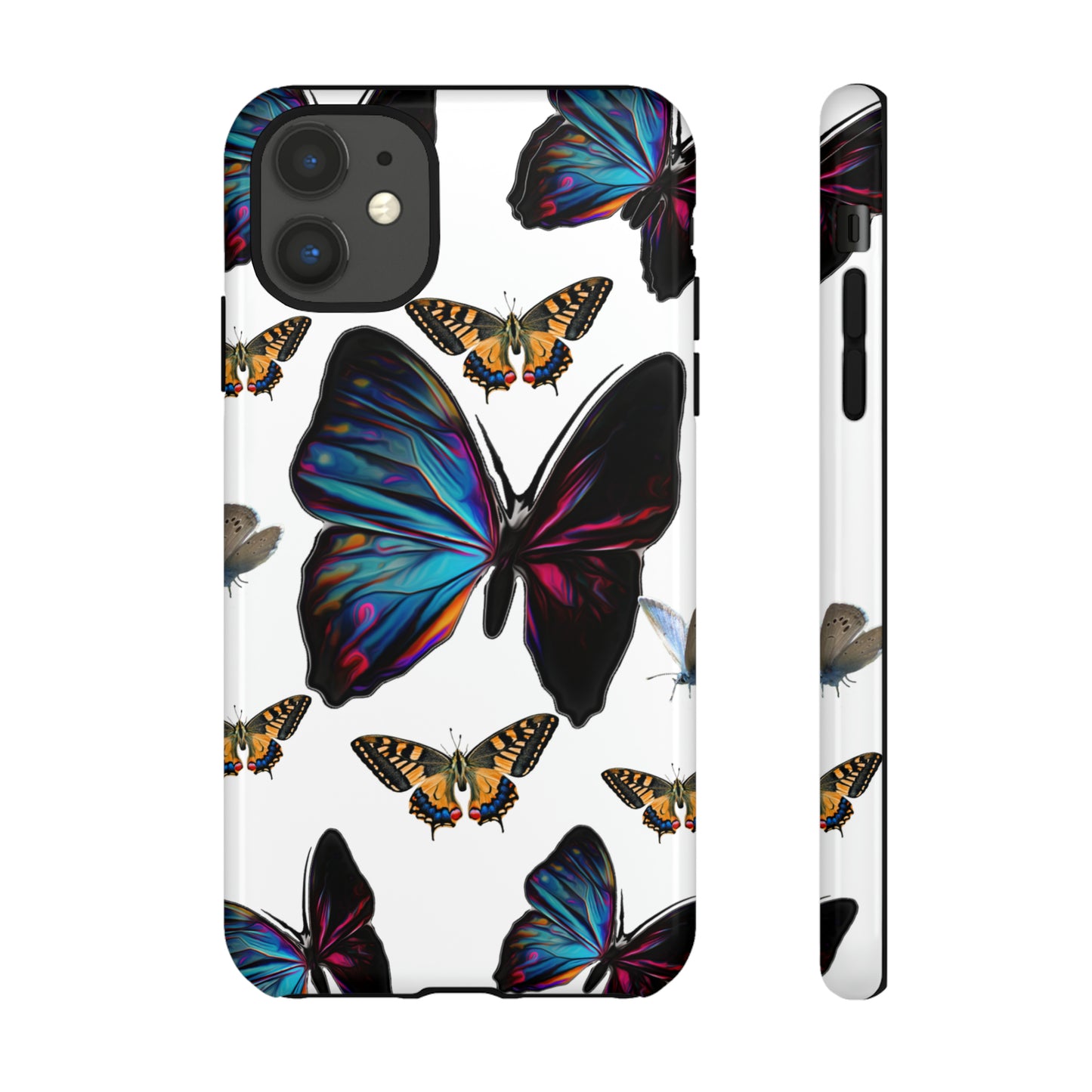 Beautiful Butterfly Phone Case/White Background, Samsung Galaxy, iPhone 15, 14, 13 pro max case, iPhone Tough Phone Case, Popular Phone Cover, Everyday Phone Cases, Tough Case