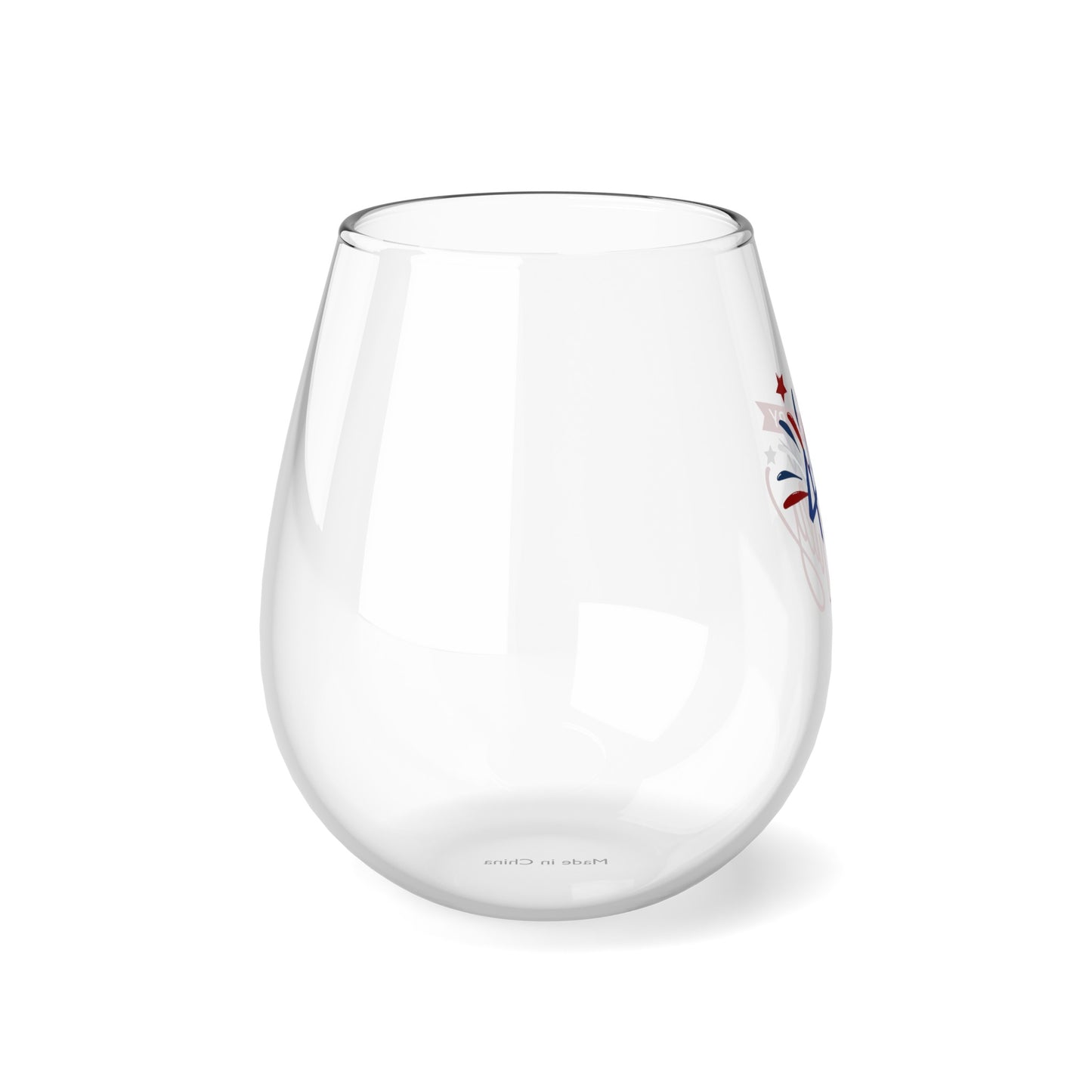 Happy 4th of July Stemless Wine Glass, 11.75oz