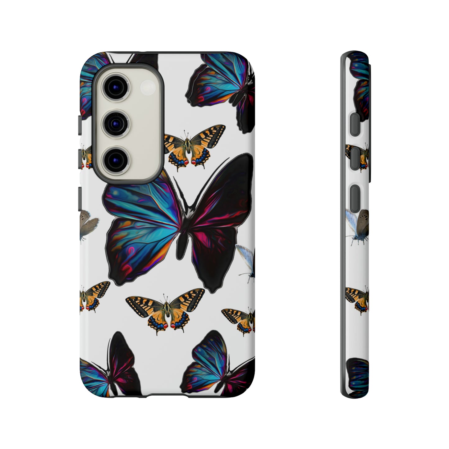 Beautiful Butterfly Phone Case/White Background, Samsung Galaxy, iPhone 15, 14, 13 pro max case, iPhone Tough Phone Case, Popular Phone Cover, Everyday Phone Cases, Tough Case